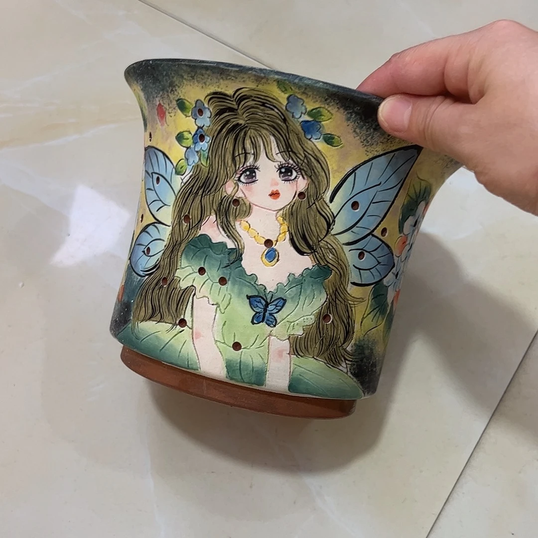 景德镇炫彩手绘口17.5高14.5