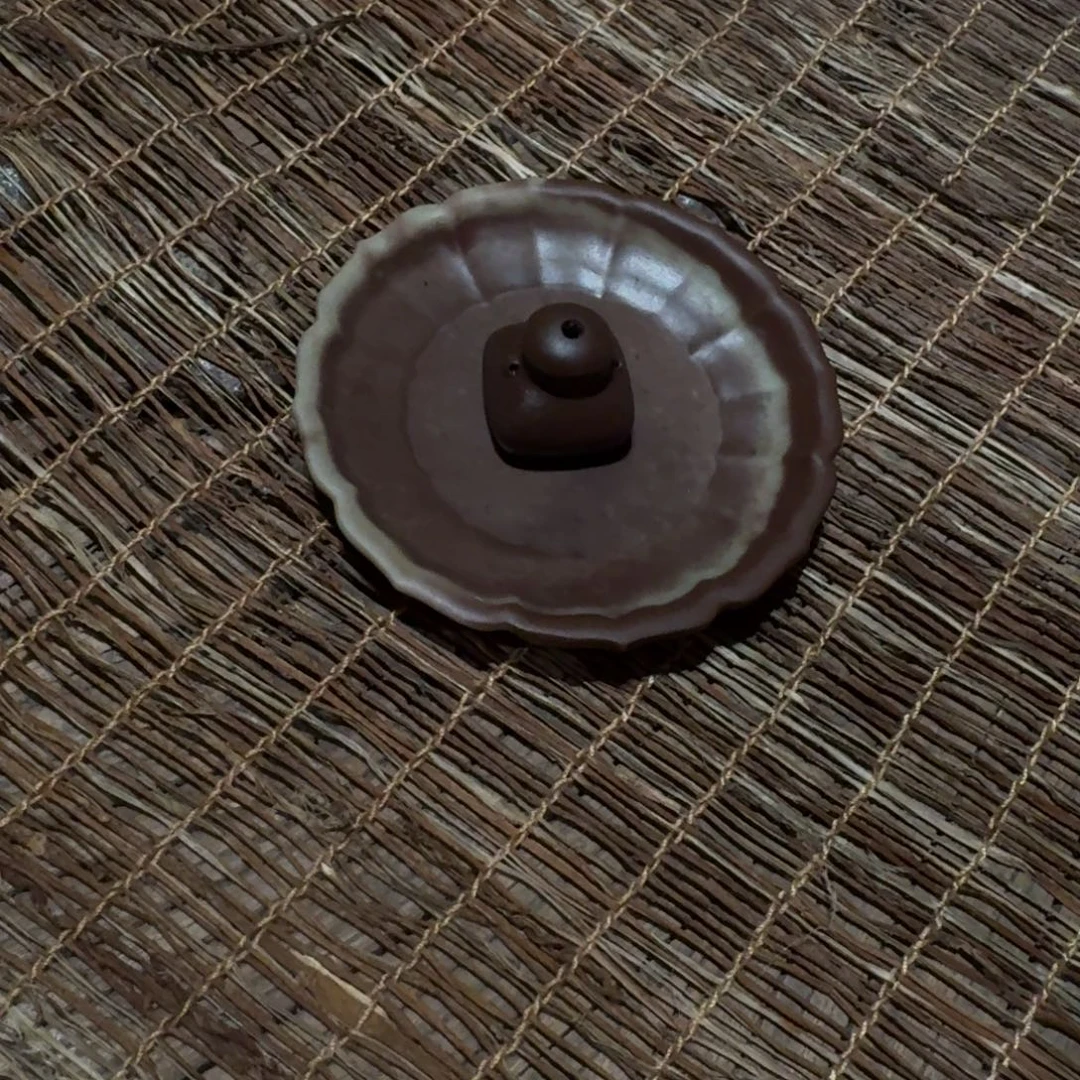 一***声紫玉石玉化香插香碟