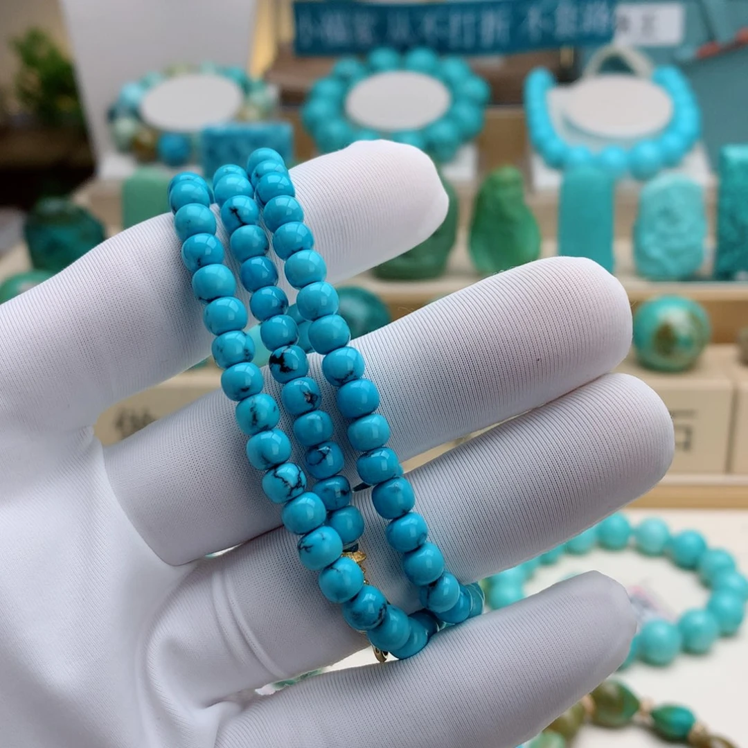 宁***子绿松石未镶嵌挂件精品项链