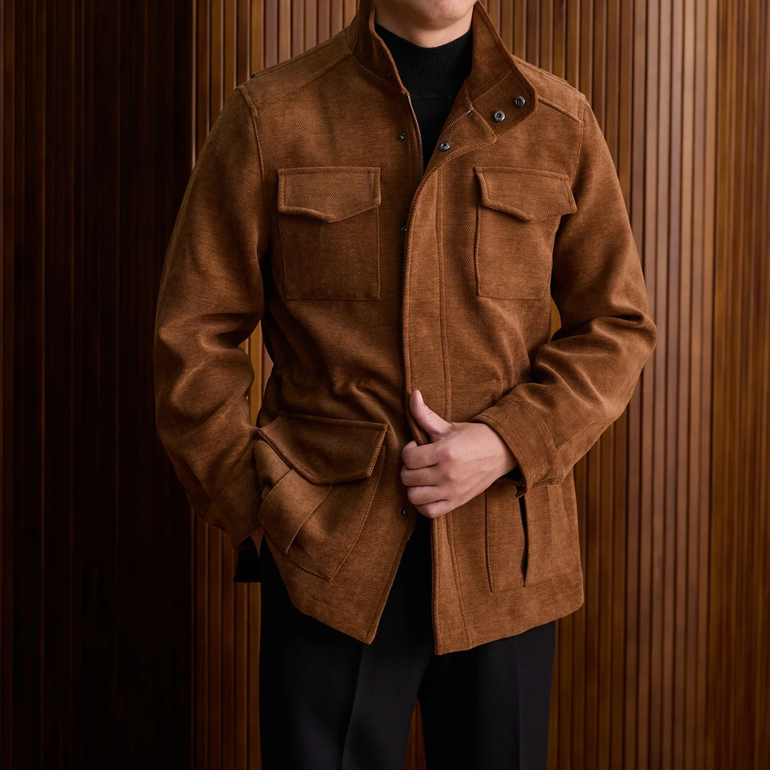 西格Xg【山海绒猎装】秋冬户外休闲松紧腰多口袋立领夹克外套6527