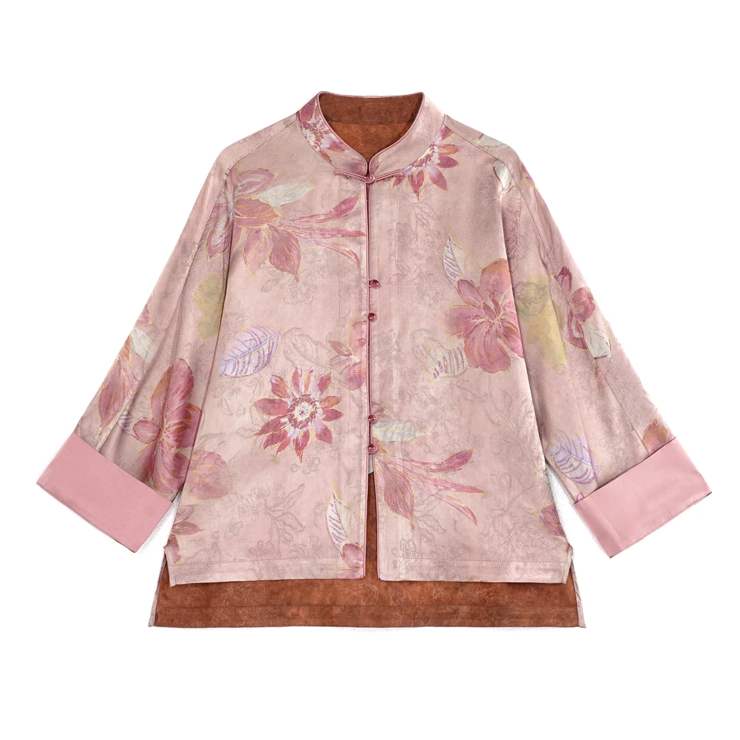 2025春夏新款宽松气质中国风提花桑蚕丝上衣外套BC2530510