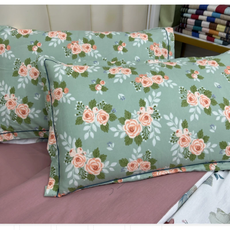 高端亲肤棉-枕套--幽香花园