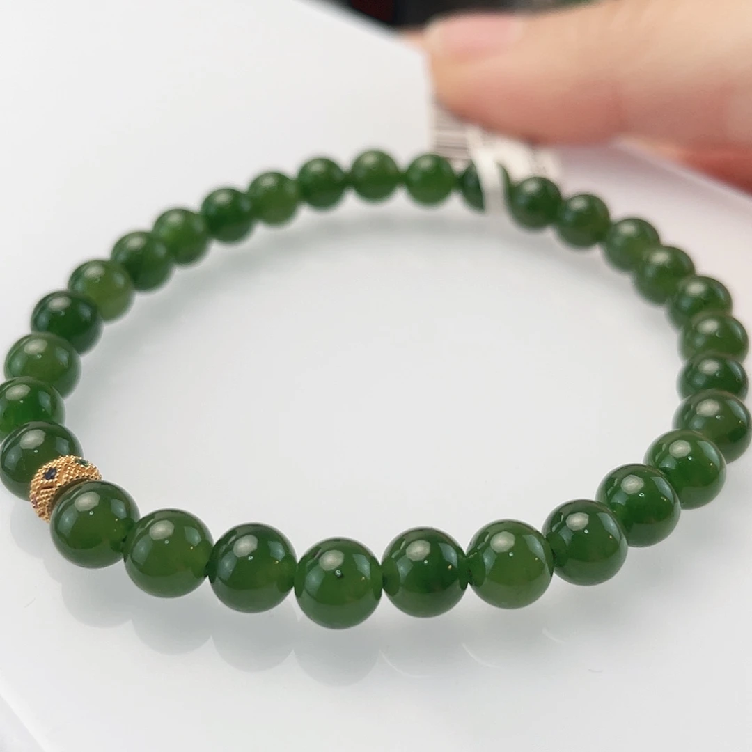 和田玉（碧玉）未镶嵌手链