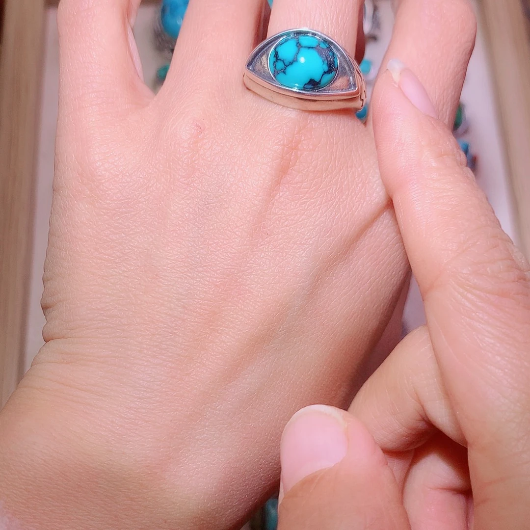 绿松石银S925镶嵌颈饰