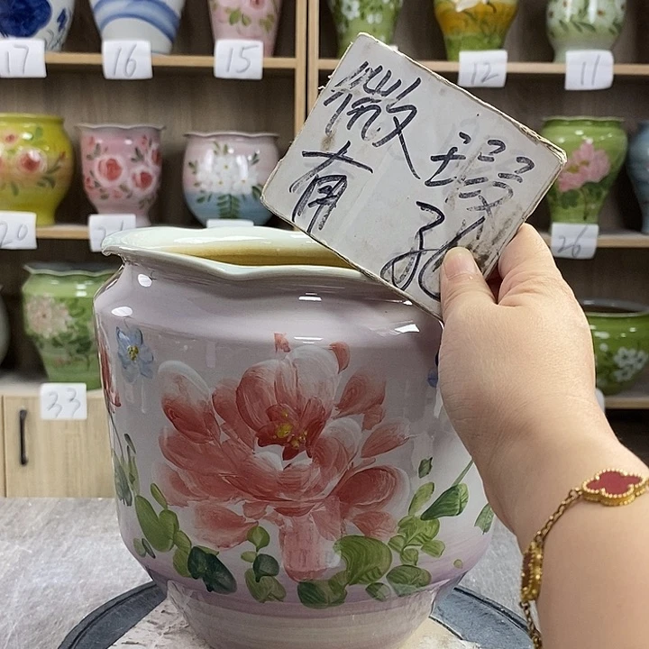 摆件15xc景德镇陶瓷花盆
