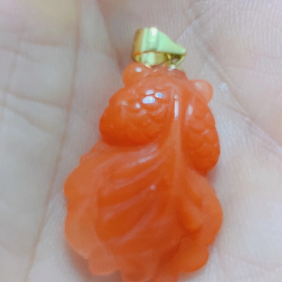 南红玛瑙银S925镶嵌吊坠(不含链)