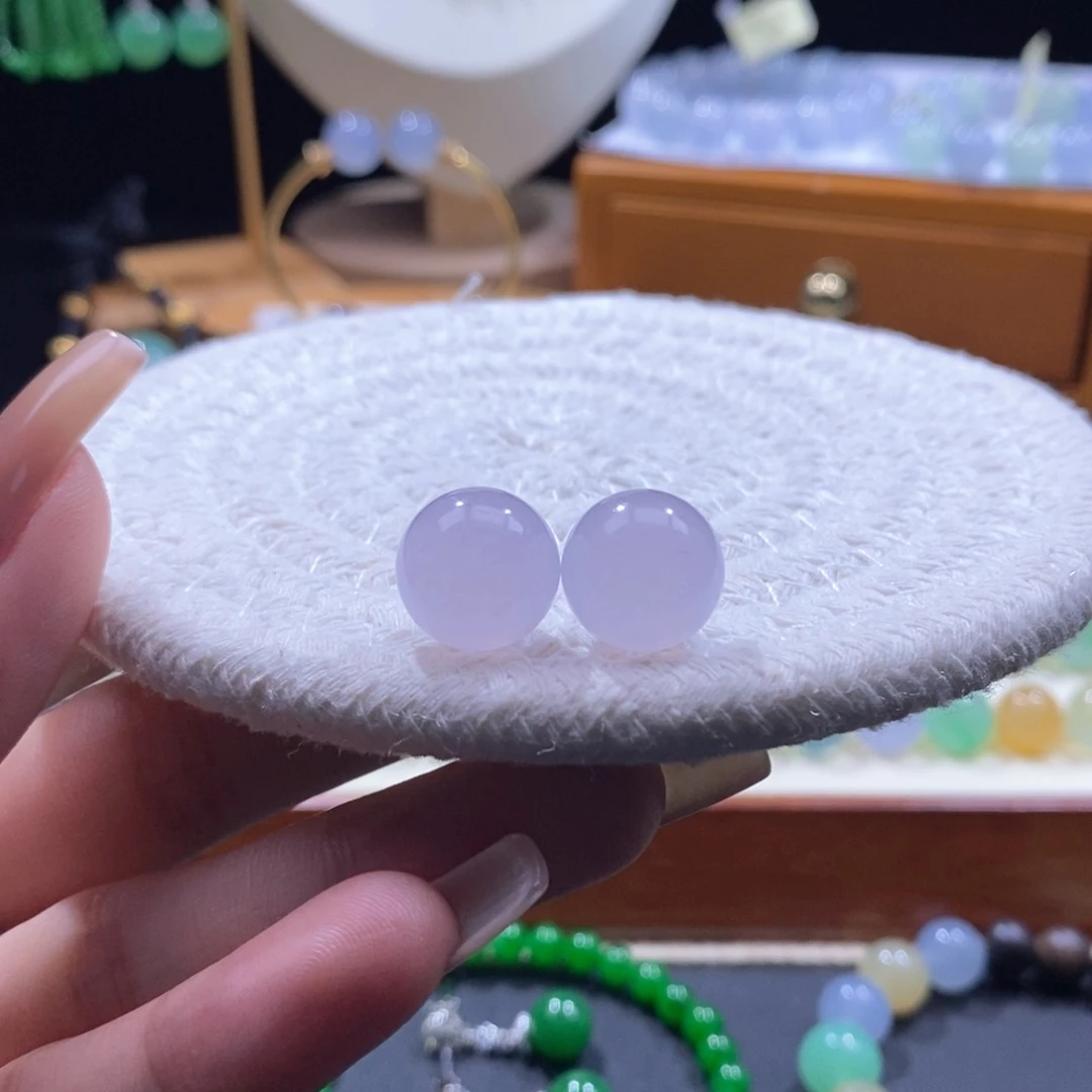 颈饰未镶嵌翡翠冰粉紫珠卡12.8