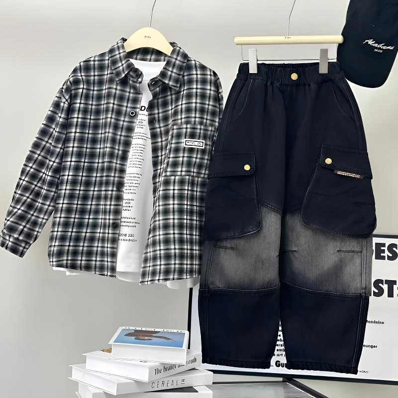 xt730【熊同学】男童加绒牛仔裤专属集合链接冬款潮童休闲中大童