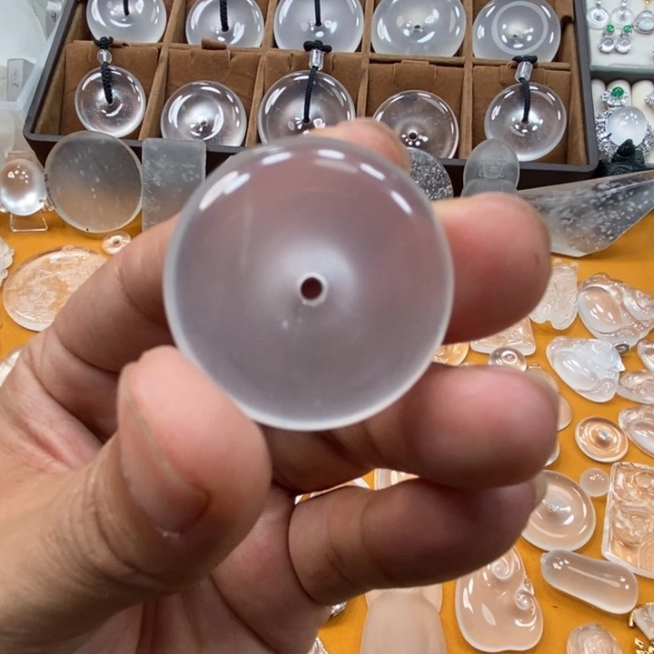 石英质玉平安扣未镶嵌