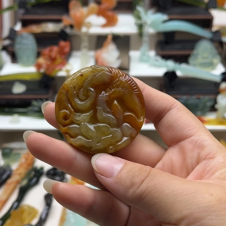 蛇纹石玉未镶嵌岫玉发簪