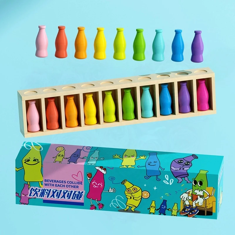 儿童趣味对对碰记忆力专注训练益智玩具逻辑思维推理锻炼瓶子