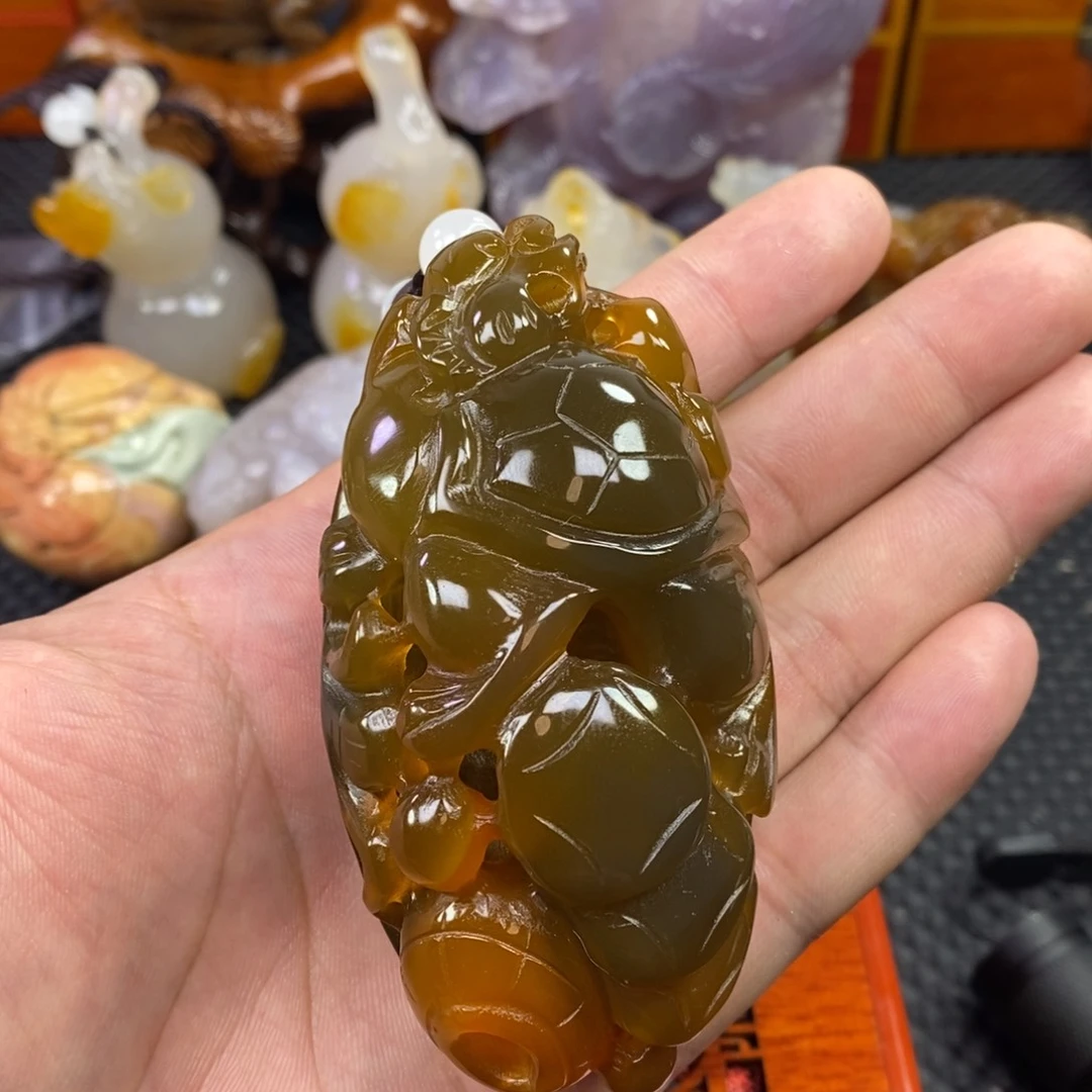 玛瑙/玉髓手把未镶嵌東****鐳