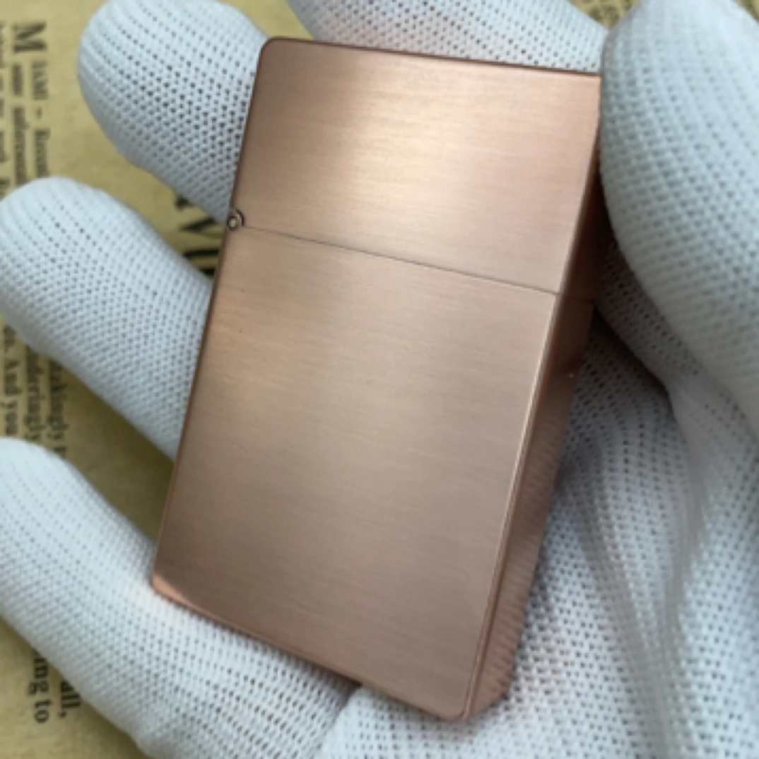 紫铜超薄小重甲煤油打火机盔甲机光面紫铜打火机纯铜纯紫铜