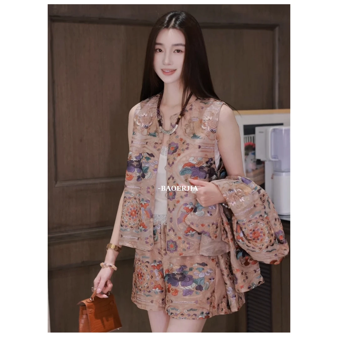 国潮-【幸运马甲】宝儿家含幂BJ82925103春夏国风敦煌壁画刺绣马甲