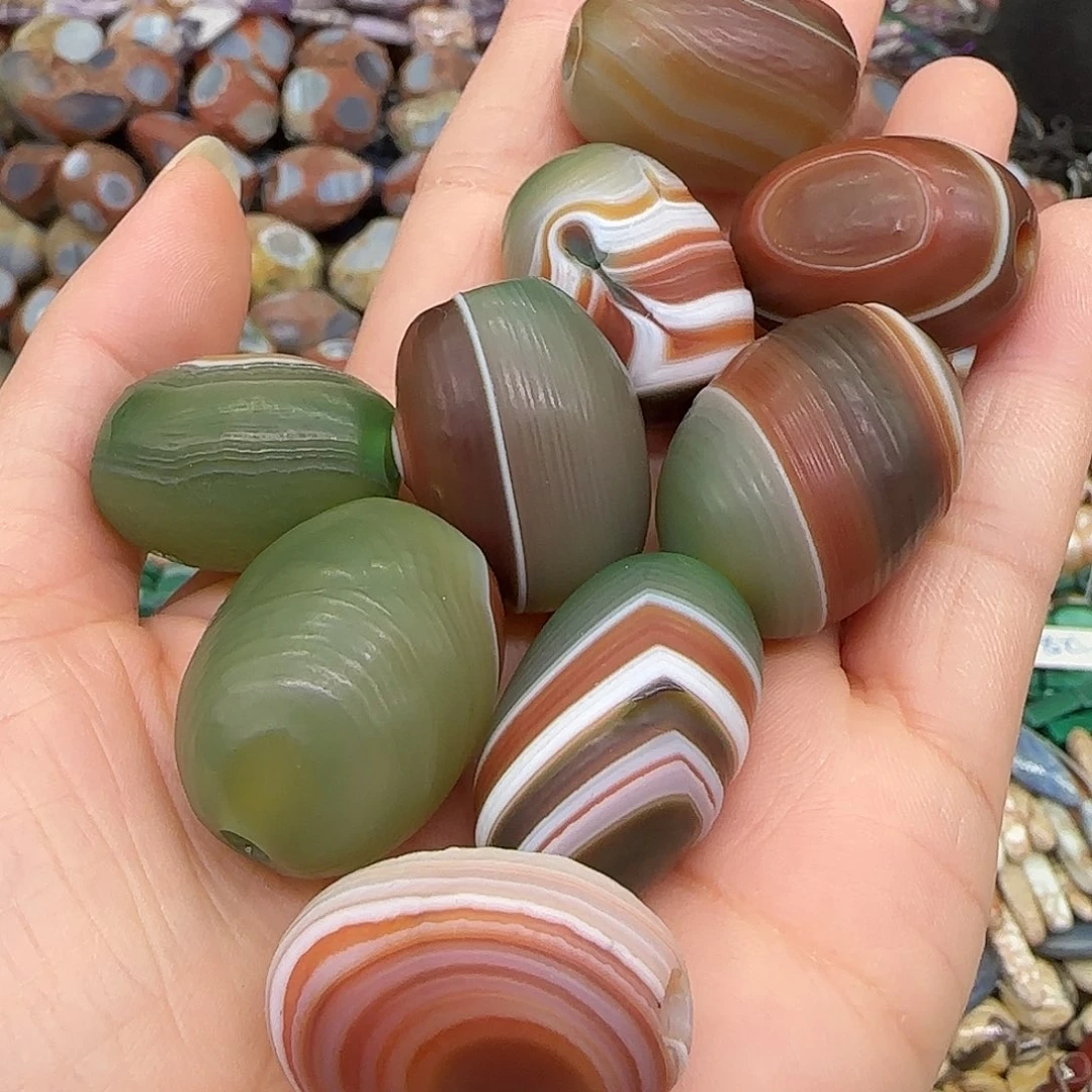合金玛瑙/玉髓珠宝半成品哑光玛瑙18-25mm一颗