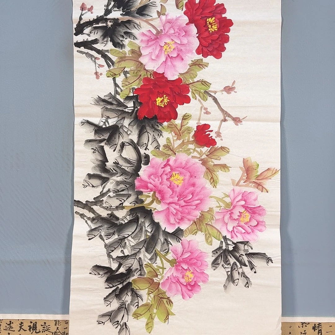国画105 牡丹一如你的青花