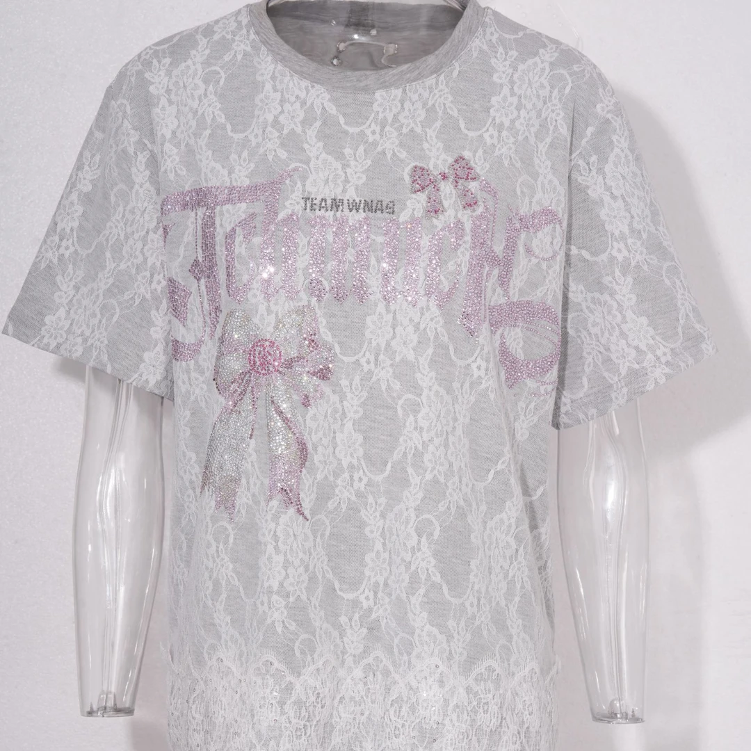 TCH私服25春季新款烫钻时尚休闲百搭T恤女T75A10E5045轻奢tch