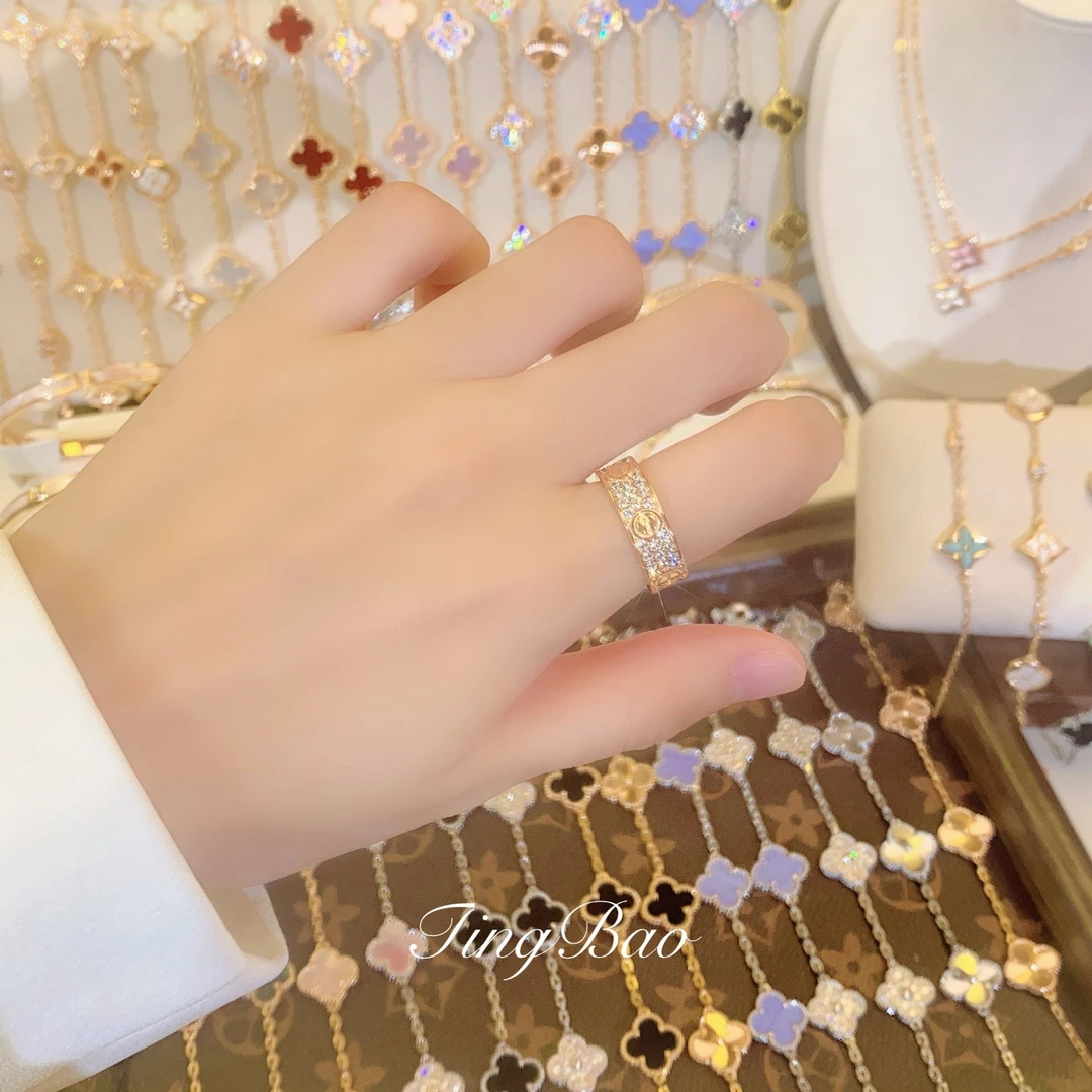 铜合金合成锆石戒指 时尚满天星戒指FS1220轻奢百搭气质个性