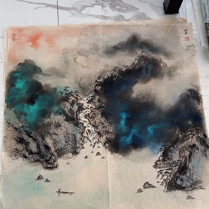 国画国画作品手绘作品