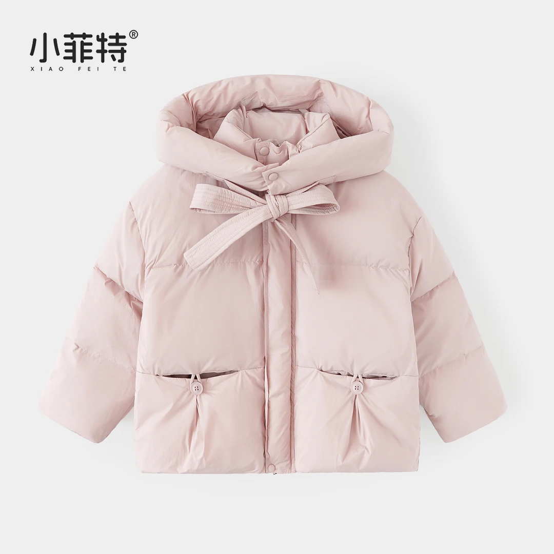 小菲特女童冬加厚连帽外套中大童保暖上衣儿童休闲棉服BGYD57774