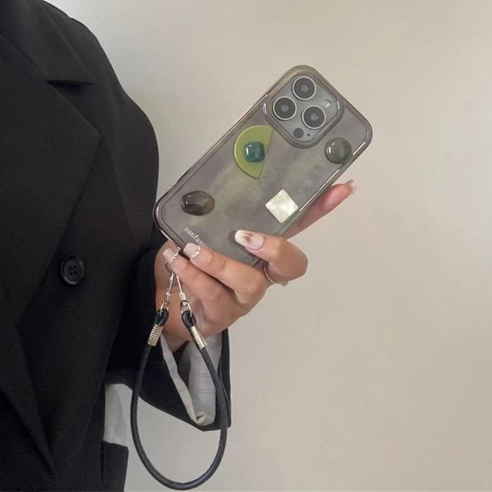 复古高级感立体宝石适用iPhone16苹果15/14/13promax冷淡风手机壳