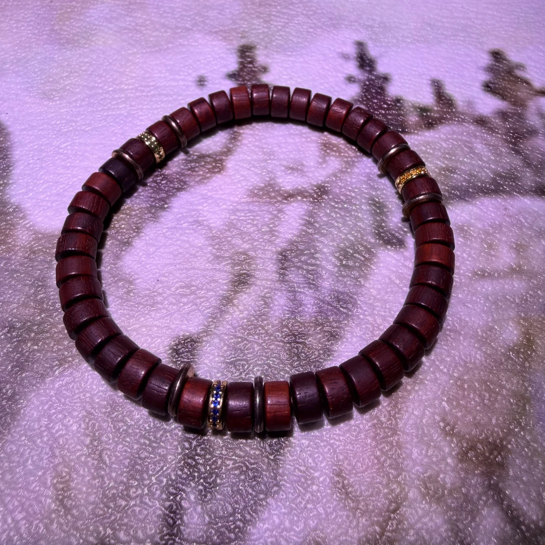 小叶紫檀药片珠    单圈