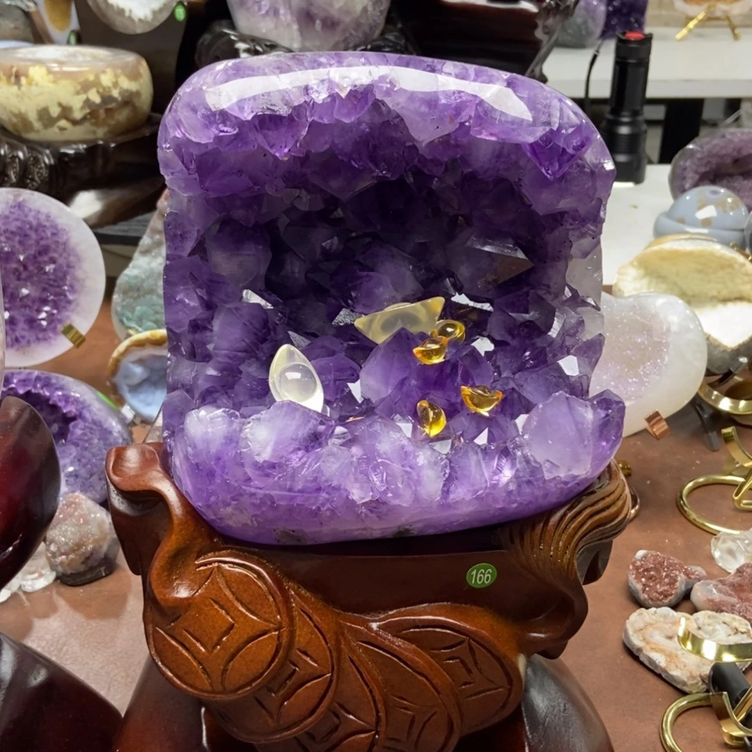 ℒ****紫晶摆件未镶嵌水晶