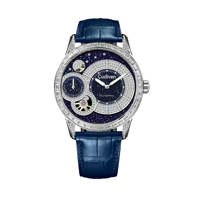 奢华星辰满钻系列镂空全自动机械手表通专c906045