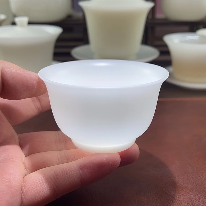 高冰素烧100ml压手主人杯