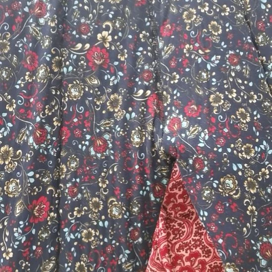 背心2X小碎花浅兰棉裤