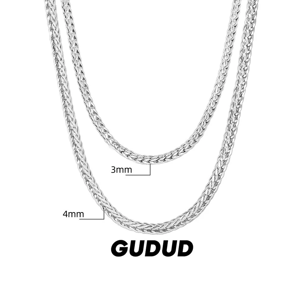 钛钢吊坠 王嘉尔同款狐尾链男潮简约百搭叠戴项链吊坠配链送男友