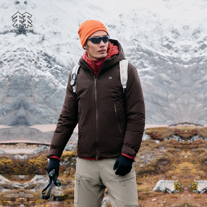 KOLON SPORT可隆羽绒衣3L防水透湿防静电男士轻量防风羽绒夹克