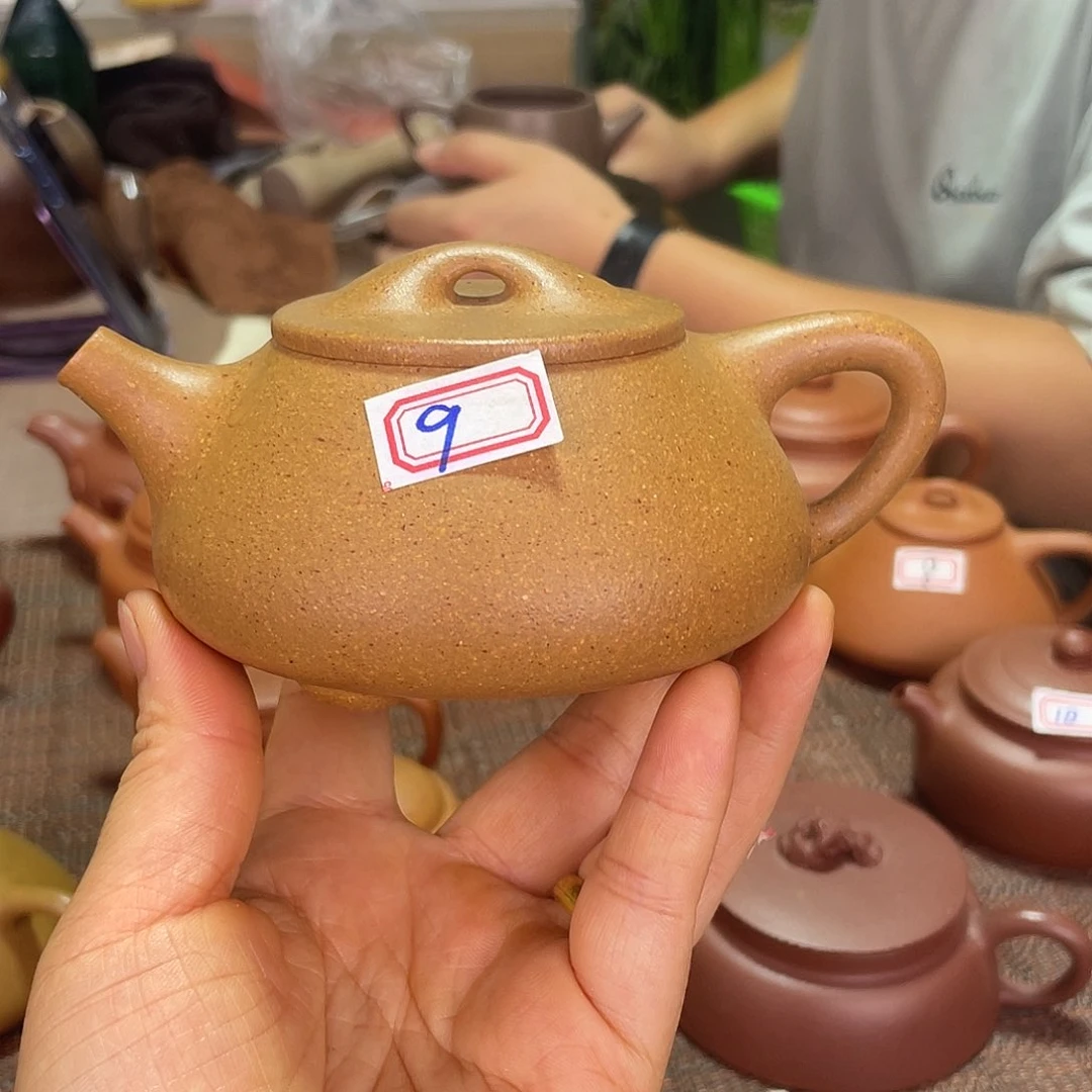 茶壶紫砂石瓢200毫升黄金段