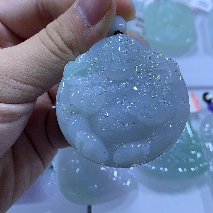 翡翠未镶嵌颈饰天然翡翠A货吊坠