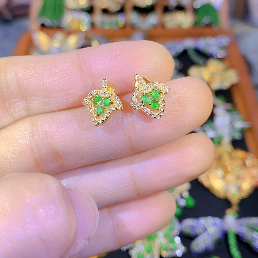 银S925镶嵌挂件翡翠