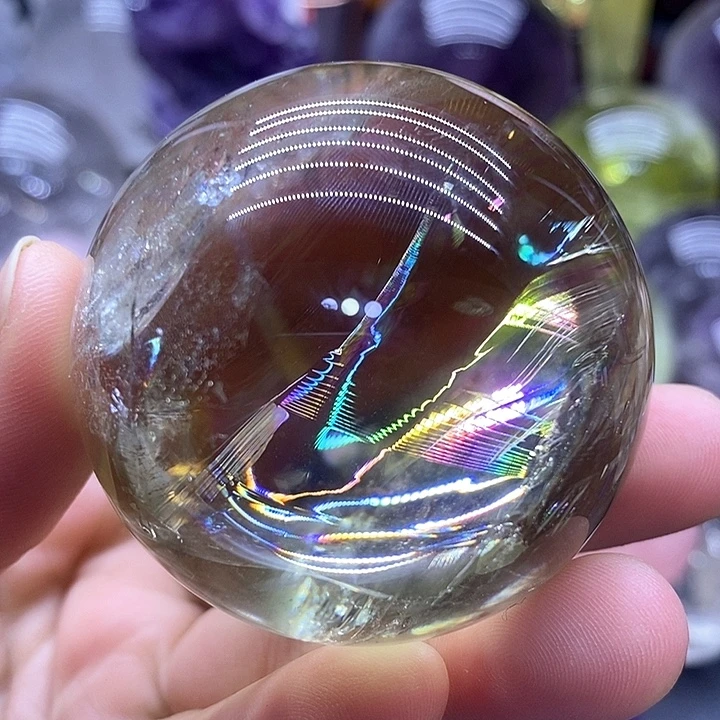 大型摆件（非配饰）未镶嵌水晶528爆彩黄水晶