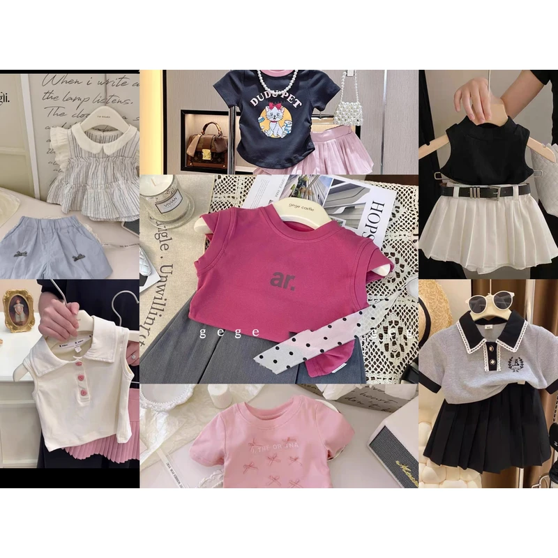 【C01-C88】儿童2025春夏百搭时尚套装洋气时髦韩版女小童休闲