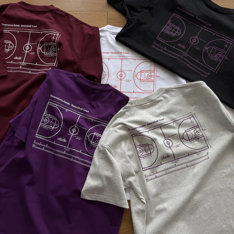 ABDP夏季美式男士休闲短袖T恤重磅280g棉质宽松重磅圆领印花半袖