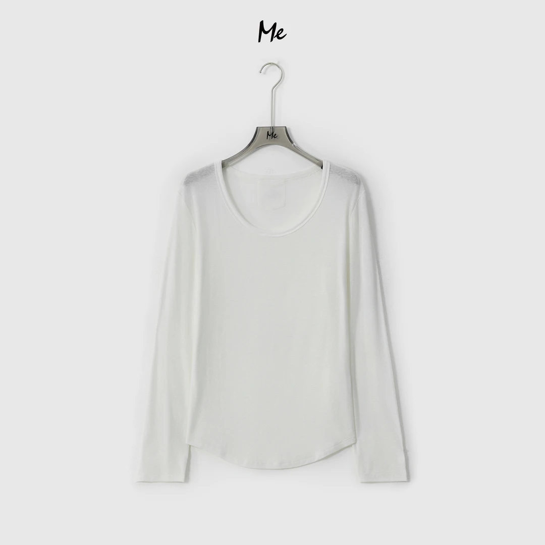 ME【奶昔防晒衫】天丝亚麻混纺超柔极简显瘦百搭时尚T恤MESA0125