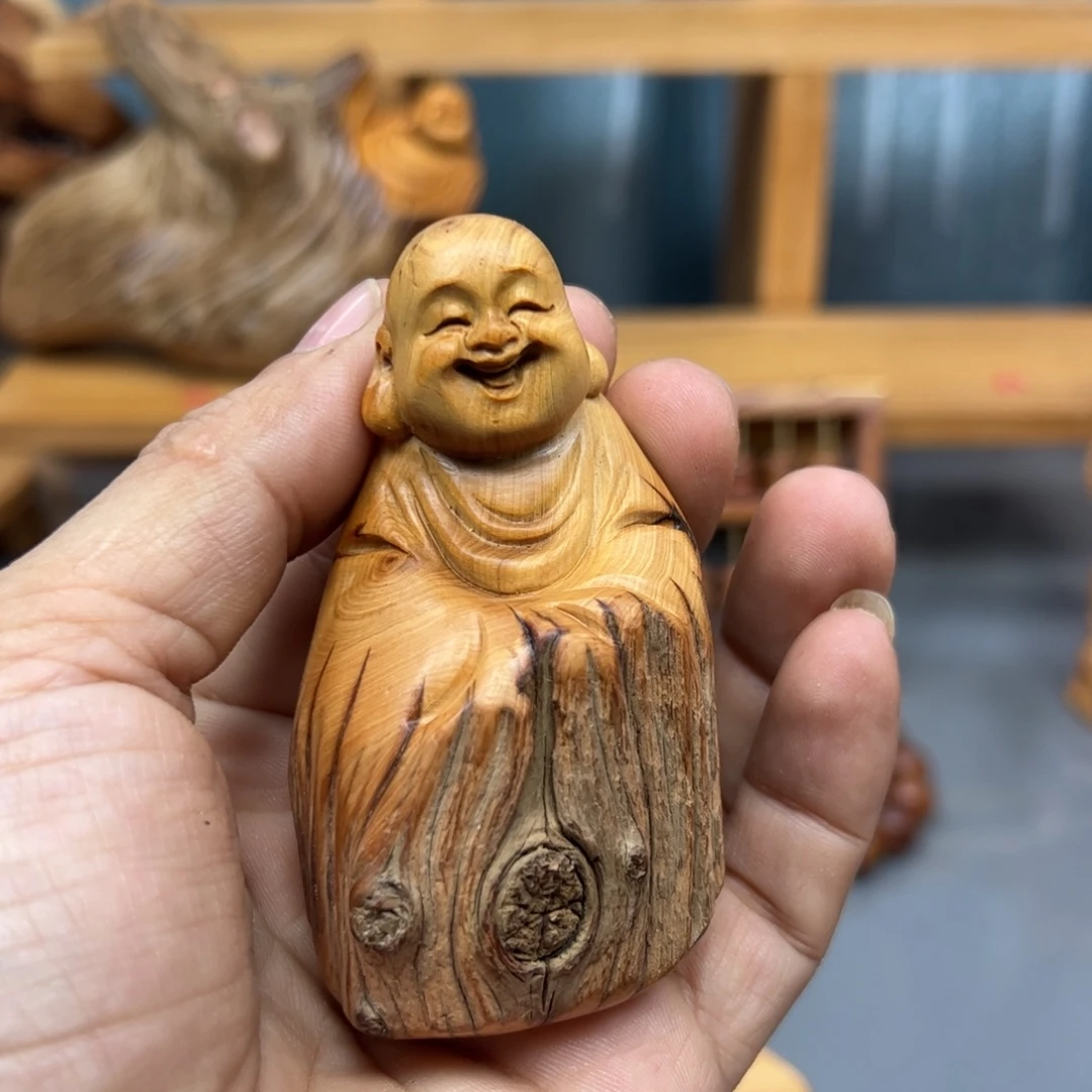 表***一木崖柏木摆件手把件