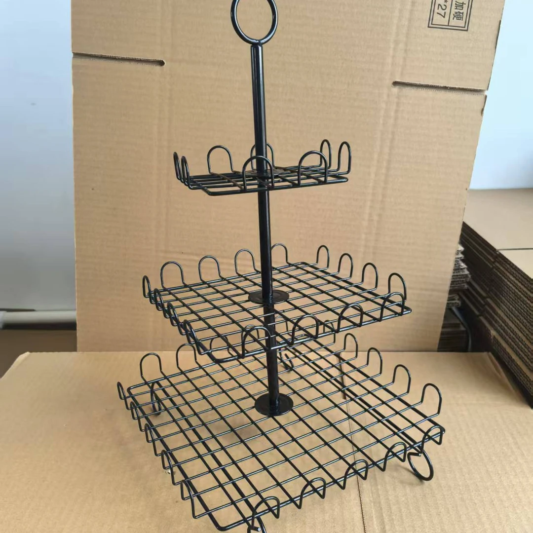 欧式三层铁艺水果篮创意设计适合客厅家用收纳干果水果