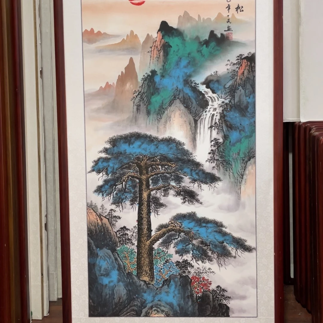 国画带框尺寸63*123厘米