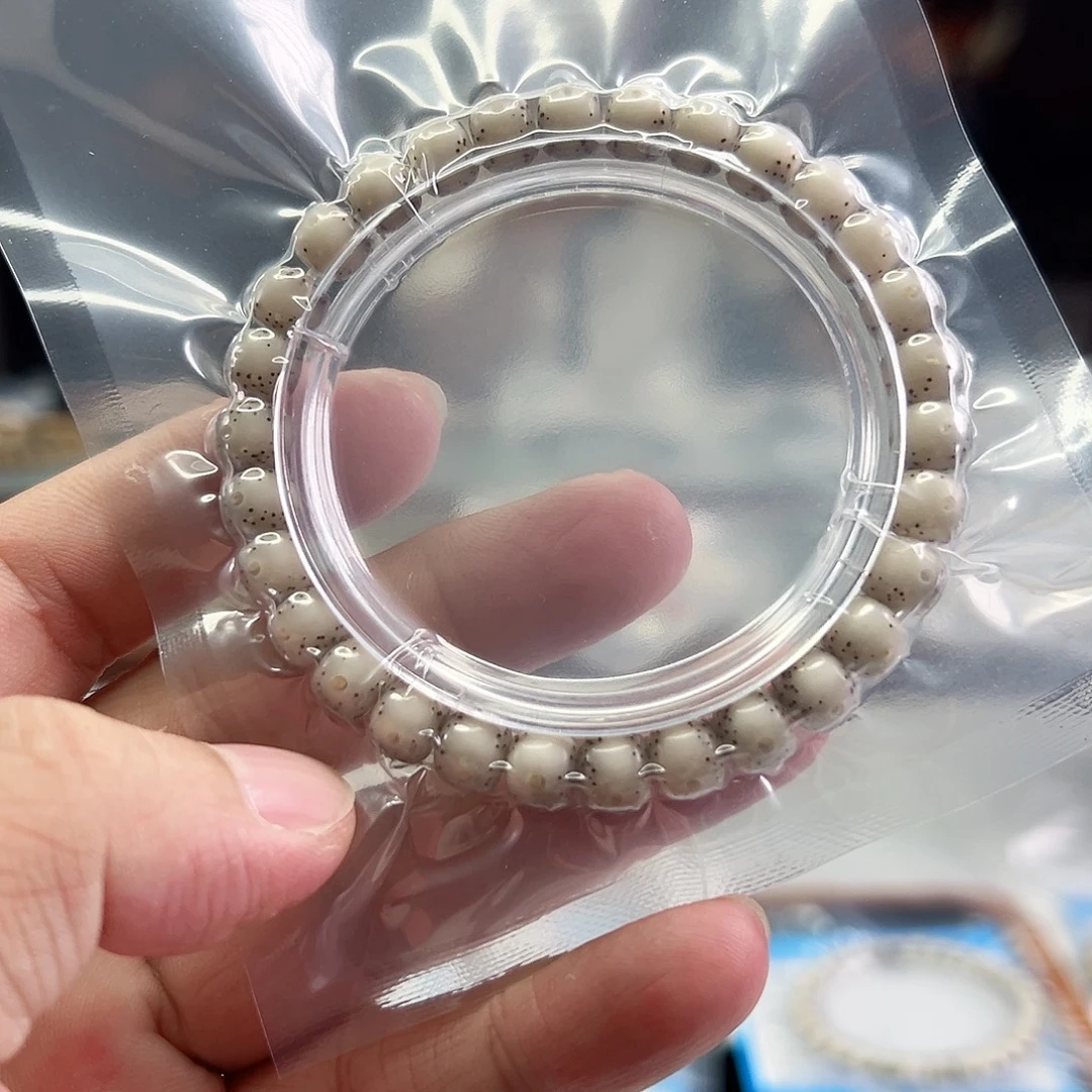 手串星月菩提7.5*6.5针尖星冰透贯穿留白