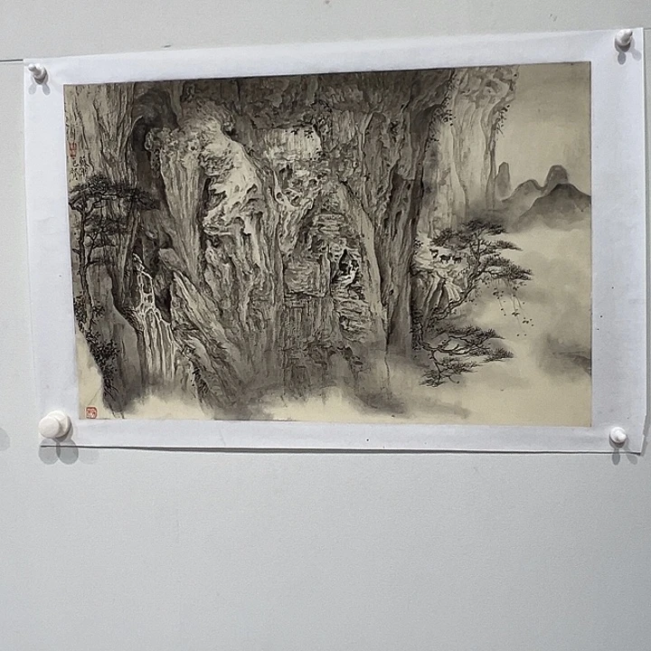 国画苏军老师山水作品