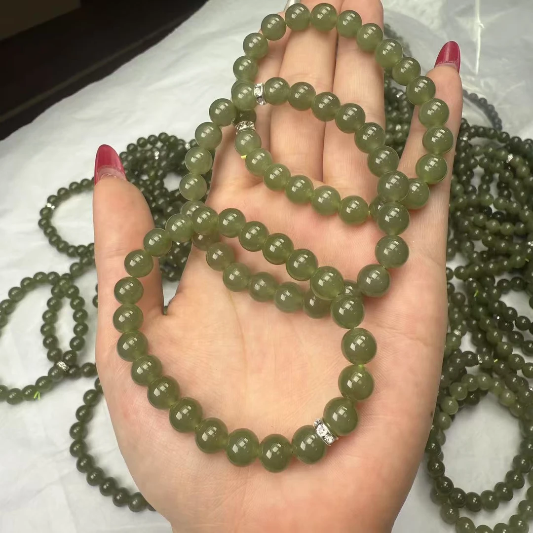 【绿庄】-1416/L07-和田玉手串-多样性发其一