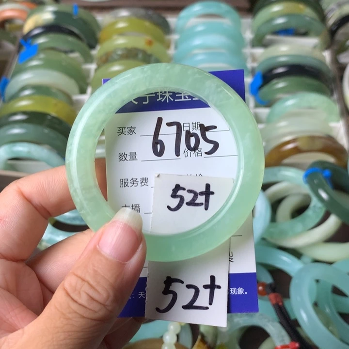 未镶嵌蛇纹石玉手镯6705