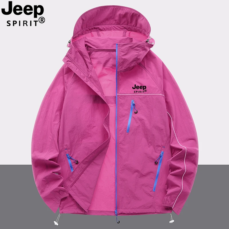 JEEPSPIRIT吉普夏季男女同款户外情侣款轻薄防紫外线速干防晒衣