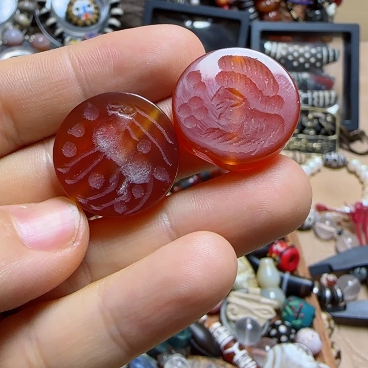 西亚双面雕刻印章 卡21左右