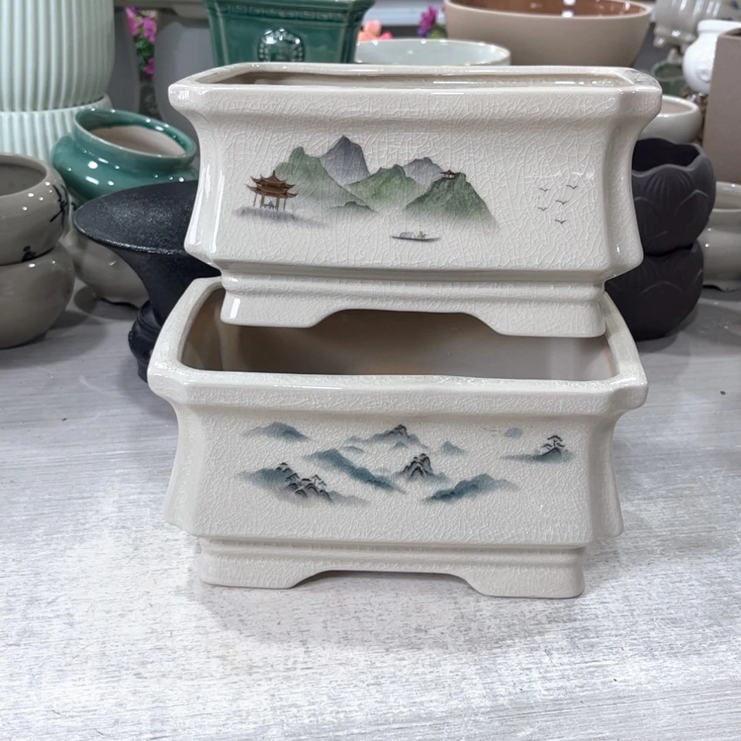 口径   20*13*10.5陶瓷绿植多肉微瑕花盆