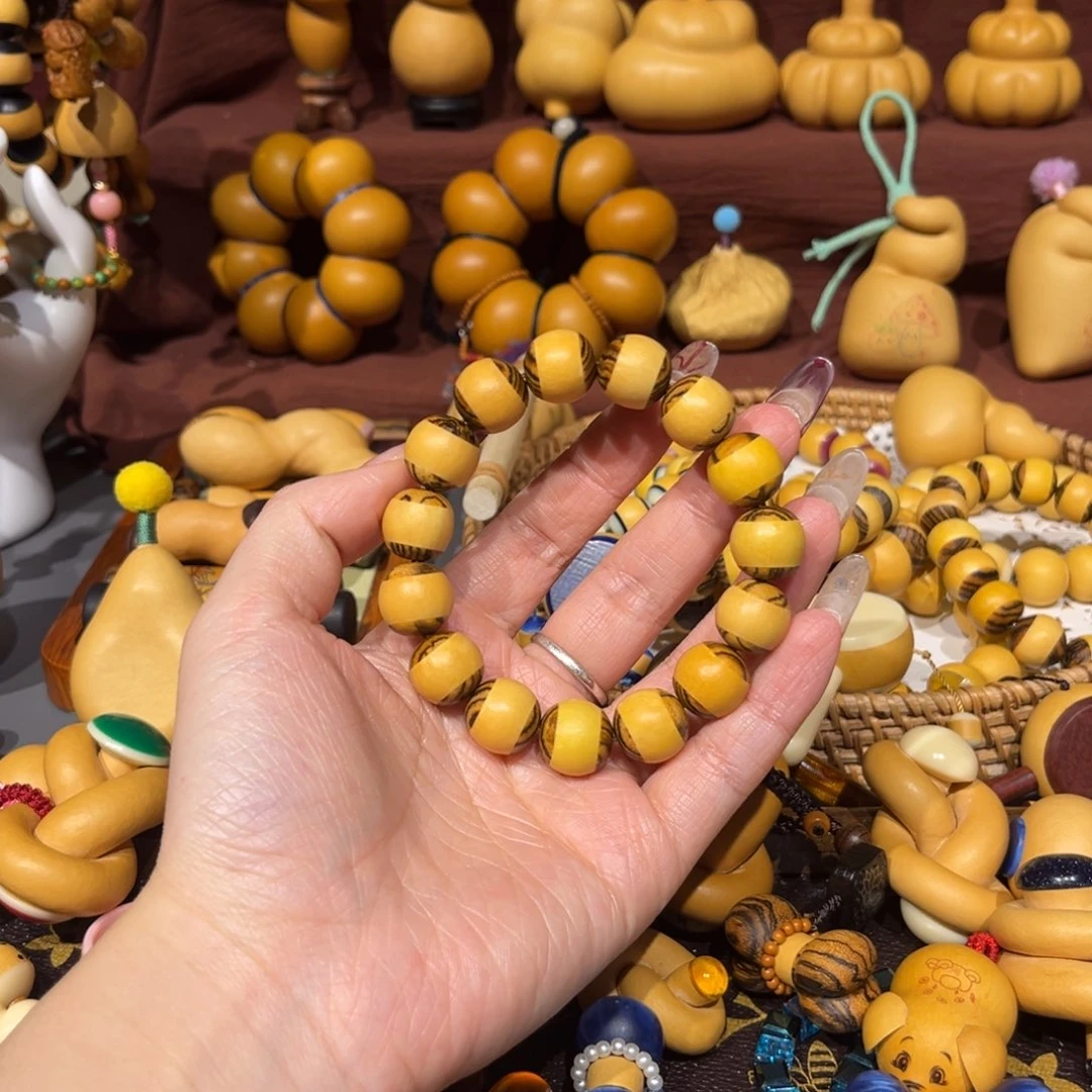 念****?虎斑木镶口做工手串卡1.3左右